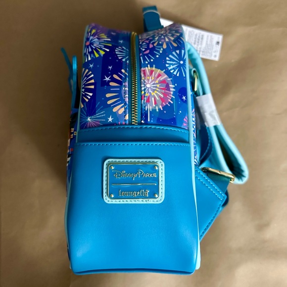 NWT Disney Parks Attractions Joey Chou Blue Backpack Minnie Ear Headband Bundle - Picture 3 of 12